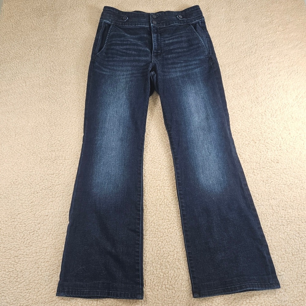 White House Black Market Bootcut Jeans Women 8 Dark Wash Extra High Rise Soft